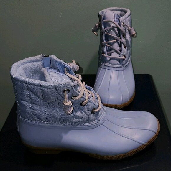 Womens Periwinkle Blue Sperry Duck Boots size 7.5 - Picture 1 of 9